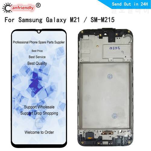 LCD Screen For Samsung Galaxy M21 M215 SM-M215F M215F/DS M215F/DSN LCD display Screen Touch panel Digitizer with frame Assembly