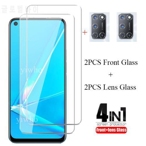 4 In 1 Tempered Protective Glass on For Oppo A92 A71 A52 Screen Protector for Oppo A 92 72 52 a5 a9 2020 Camera Lens 6.5 Inch