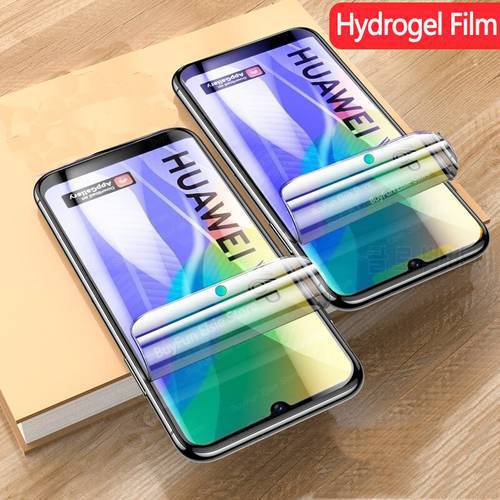 ２PCS Hydrogel Film On For Huawei Y8p 2020 Screen Protector Film For Huawei huawey Y8P Y8 Y6 P Y6p Protective Film Not Glass