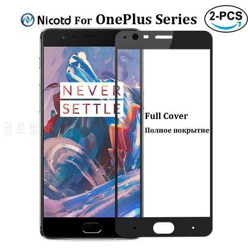 2Pcs/Lot Full Cover Tempered Glass For OnePlus 3 3T 5 5T 6 6T 7 7T Screen Protector For One Plus 3 t 5t 6t 7 t 8T Nord N100 N10