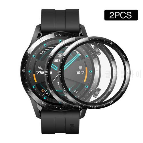 2pcs Soft Fiber Protective Glass Film For Huawei Watch GT 2 E GT2 46mm 42mm 2E GT2E Curved Smartwatch Full Screen Protector film
