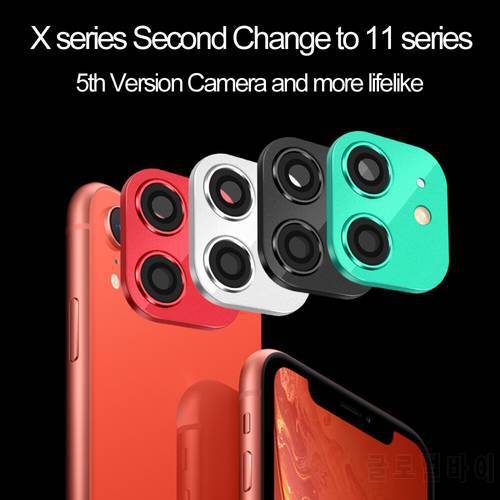 Metal Fake Camera Lens Cover Lens Protective Sticker for i Phone 11 Pro Max Second Change to i Phone X R X Camera