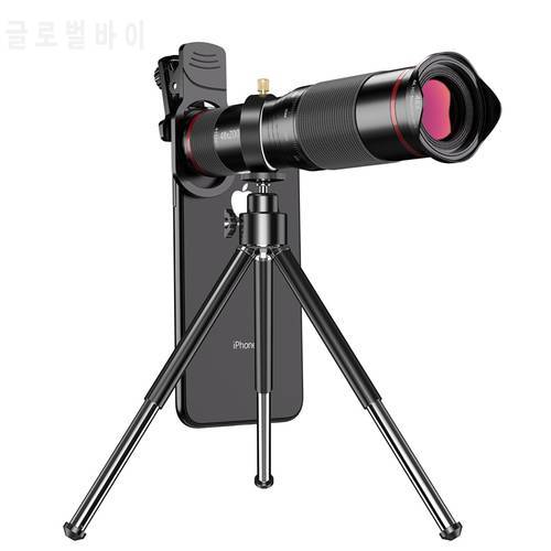 48X 36X 4K HD Telescope for Cell Phone Mobile Telephone Camera Lens +Tripod Monocular Telephoto Zoom Lens for iPhone Smartphone