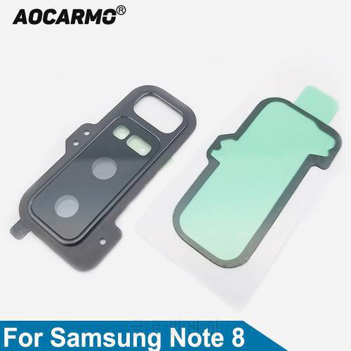 Aocarmo Rear Back Camera Lens With Frame Adhesive For Samsung Galaxy Note 8 SM-N9500 6.3