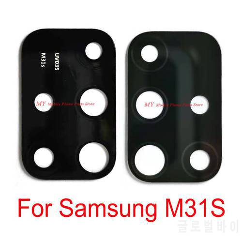 New Cell Phone Rear Back Camera Glass Lens Cover For Samsung Galaxy M31S Back Camera Lens Glass With Sticker Replacement Parts
