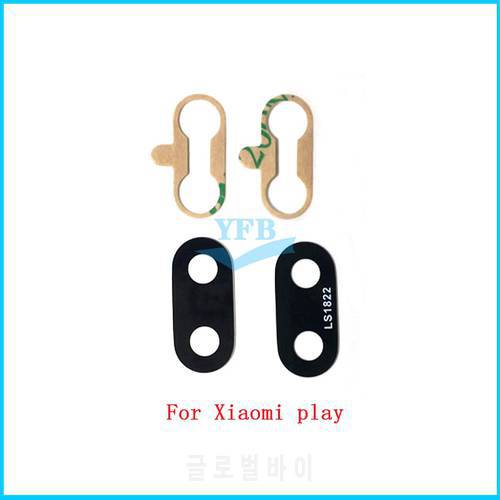 2pcs Camera Glass Lens For Xiaomi Mi Play Rear Back Camera Glass Cover With Adhesive Sticker Replacement Parts