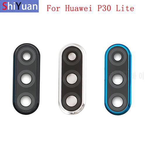 Rear Back Camera Lens Glass with Frame Holder Rear Housing Cover For Huawei P30 Lite Replacement Parts