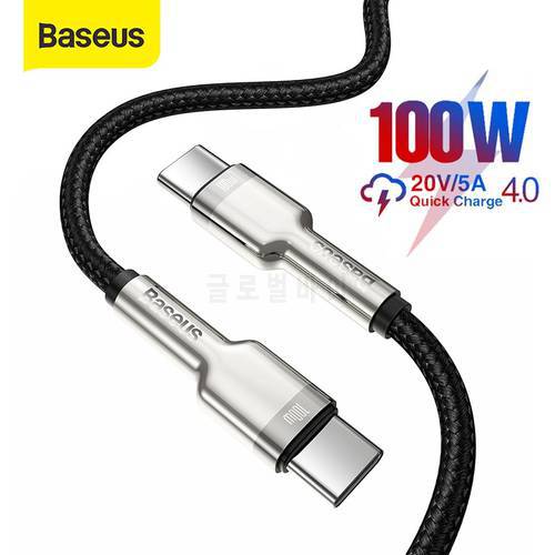 Baseus USB C to USB Type C Cable USB C PD 100W Fast Charger Cord USB-C Type C Cable For Samsung S20 S10 Macbook Pro Type C Cable