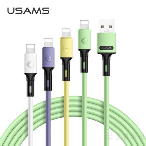 USAMS Usb Cable For iphone 11 pro max Xs Xr X SE 8 7 6 plus 6s 5s ipad air mini 4 fast charging cable For Lighting charger Cable