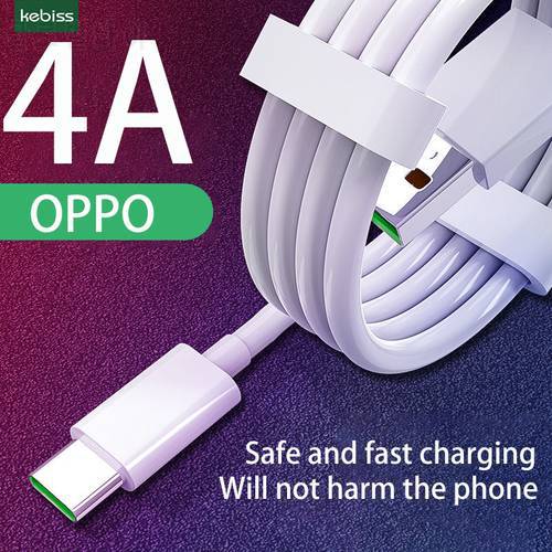 Kebiss USB C Cable Type C 4A Fast Charging Cord for OPPO Smartphone Data Cable Mobile Phone Accessories Charger USB Cable