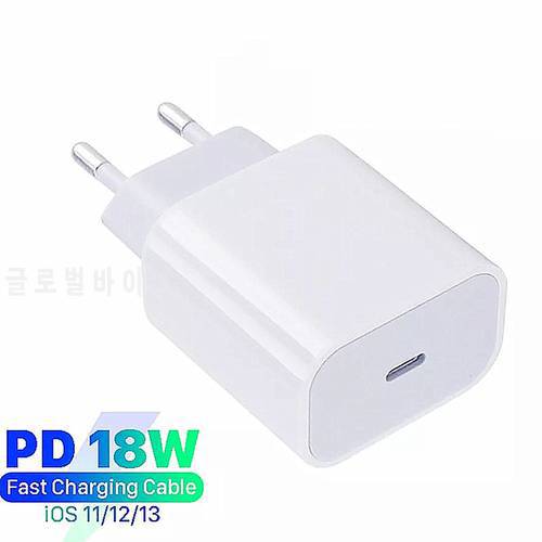 18W PD USB Type C Charger Adapter For iPhone 12 mini pro 11 Xs Max X Fast Charging Power EU US Plug for Apple Charger