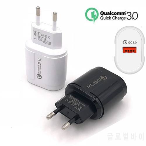 24W Quick Charge 3.0 USB Charger QC3.0 QC Fast Charging EU Plug Adapter Wall Mobile Phone Charger For iPhone Samsung Xiaomi