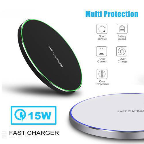15W Fast Qi Wireless Charger Charging Dock Pad Mat For Xiaomi 11 10 Pro Mirror Wireless Charging Pad Fast Charger For iPhone 12