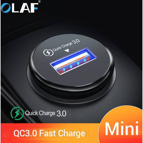 Olaf Quick Charge 3.0 2.0 Car USB Charger Mobile Phone Charger 2 Port USB Fast Car Charger for iPhone Samsung Tablet Car-Charger