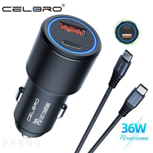 36W PD 3.0 Car Charger for Samsung S20 Note 20 Ultra S21 PLUS USB Type C Fast Car Phone Charger for IPhone 12 Pro Max Carcharger