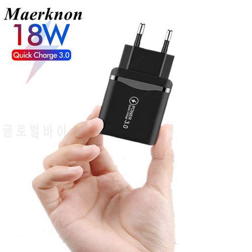 Quick Charge 3.0 USB Charger 18W QC 3.0 4.0 Fast charging USB portable Mobile Phone Chargers For iPhone 11 Samsung Xiaomi Huawei