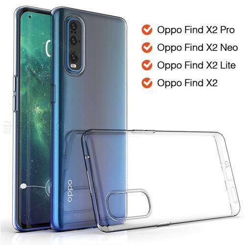 Case For Oppo Find X2 Pro Neo TPU Silicon Clear Fitted Bumper Soft Case for Oppo Find X2 Lite Transparent Back Cover