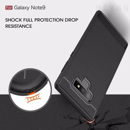 For Samsung galaxy Note 9 Case Silicone Carbon Fiber Heavy ShockProof Full Protector Fitted Soft TPU bag For Samsung Note9 Cover