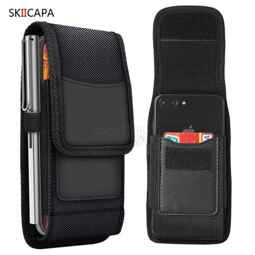 Holster Oxford cloth Card Pouch for iphone 12 11 Pro Max 12 mini xr xs max Belt Clip Phone Bag for iphone 6 8 7 plus SE 6S Case