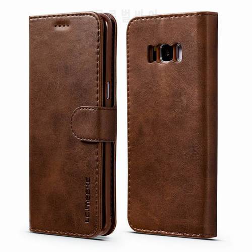 Book Case For Samsung Galaxy S8 Plus Case Flip Leather Wallet Cover Samsung S8 Plus Case Luxury Vintage Phone Cases Card Holder