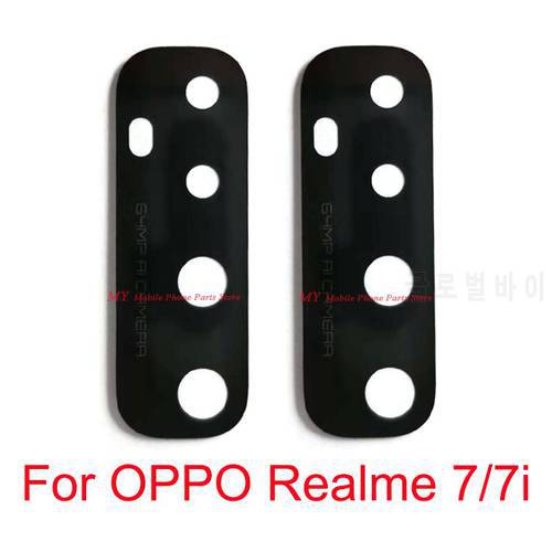 Without Sticker Rear Back Camera Glass Lens Cover For OPPO Realme 7 / 7i Realme7 Back Camera Lens Glass 64MP Repair Parts