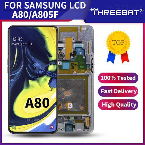 6.7&39&39 New Super AMOLED Display For Samsung Galaxy A80 lcd A805 SM-A805F LCD Touch Screen Digitizer Assembly+Service package