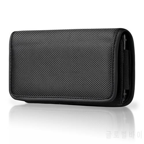 Universal Phone Case Oxford Phone Pouch for Samsung Xiaomi Redmi K20 iPhone Flip Waist Bags Belt Clip Cover Phone Bag for Huawei