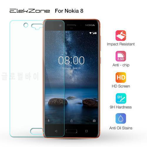 9H Transparent Tempered Glass For Nokia 8 Screen Protector Film For Nokia 8.1 8 HD Explosion-proof Screen Protective 2.5D Film