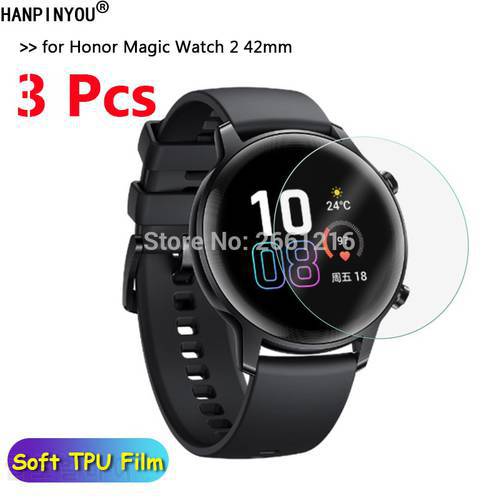 3 Pcs/Lot For HUAWEI Honor Magic Watch 2 42mm Sports Smart Watch Soft TPU Protective Film Screen Protector (Not Tempered Glass)