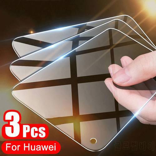 3 Pcs Tempered Glass For Huawei P40 P30 P20 Pro Lite Honor 20 Pro 10 9 Lite 8A 8X 9A 9X 9C P Smart Z 2018 2019 Protective Film