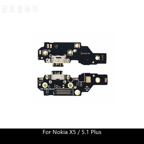 Type-C USB Charging Port Charger Dock Antenna Connector Mic Flex Cable Circuit Board for Nokia X5 / 5.1 Plus
