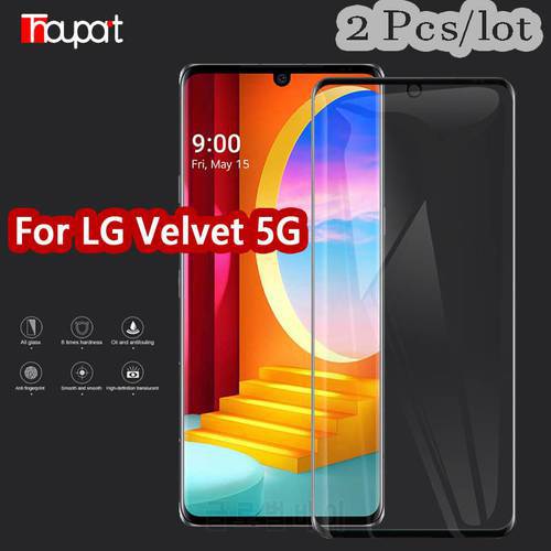Thouport 3D Round Full Tempered Glass For LG LM-G900N LM-G900EM Screen Protector For LG Velvet 5G Glass 9H Hard Protective Film