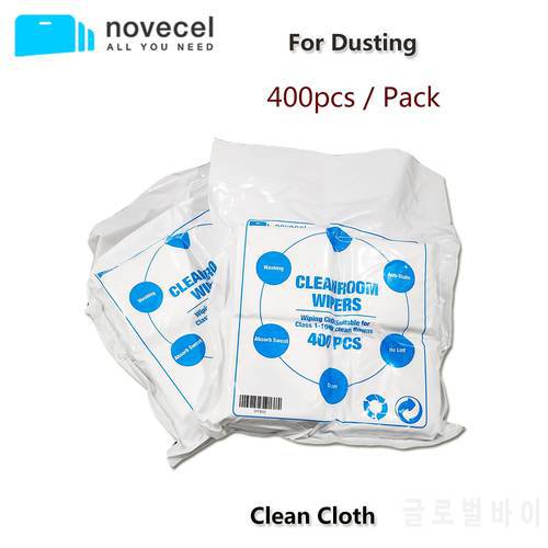 NOVECEL 400pcs/Bag Soft Non Dust Cloth for LCD Screen Cleaning Glue Remover Cleanroom Wiper Cleaning Mobile Phone Repair Tools