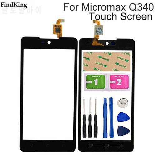 5&39&39 Mobile Touch Screen TouchScreen For Micromax Canvas Selfie 2 Q340 Touch Panel Digitizer Front Glass Sensor Tools