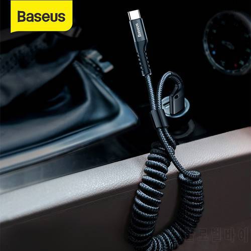 Baseus USB Type-C Cable for xiaomi mi 9 mi 8 a2 for Car Styling Storage Mobile Phone 2A Charging Type-C Cable for Samsung S9 S8