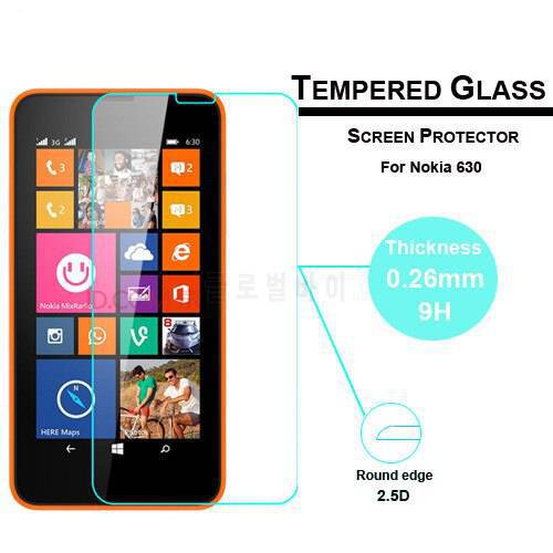 9H 0.3mm 2.5D Tempered Glass Screen Protector for Nokia lumia 630 635 636 638 n630 Protective film Guard pelicula de vidro