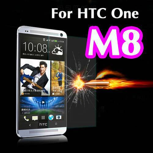 0.3mm 2.5D 9H Explosion Proof Tempered glass Screen Protector Protective Film For HTC One M8 M8s Guard pelicula de vidro