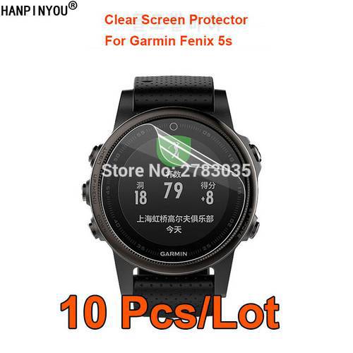 10 Pcs/Lot For Garmin Fenix 5s SmartWatch Clear Glossy Screen Protector Protective Film Guard (Not Tempered Glass)