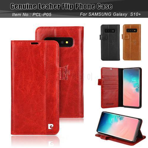 For Samsung Galaxy S9 Plus Phone Case Pierre Cardin Brand New Genuine Leather Fashion Luxury Flip Card Holder Case Cover