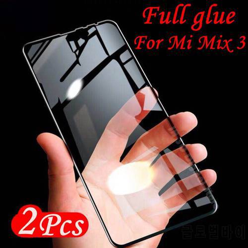 2 Packs Tempered Glass for Xiaomi Mi Mix 3 Screen Protector 9H on Phone Protective Glass for Xiaomi Mix 3 Glass