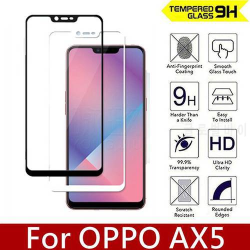 9H Tempered Glass For OPPO AX5 Full Cover 9H Protective film Explosion-proof Screen Protector For OPPO AX5