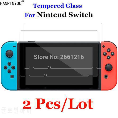 2 Pcs/Lot For Nintend Switch Tempered Glass 9H 2.5D Premium Screen Protector Film For Nintendo Nitendo Switch NS NX 2017