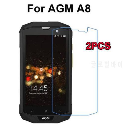 2PCS For AGM A8 Telefon Glass 9H High Quality Transparent Protective Film Explosion-proof Screen Protector Film For AGM A8 Glass