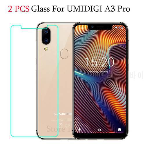 2PCS Tempered Glass For UMIDIGI A3 Pro Screen Protector Toughened Protective Film For UMIDIGI A3 Pro Cell Phone Glass 5.7 Inch