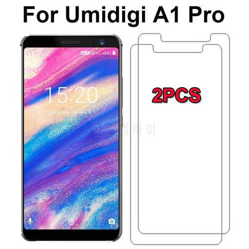2PCS For Umidigi A1 Pro 4G Case Tempered Glass Anti-Explosion Ultra-Thin Glass Screen Protector For UMI A1 Pro 5.5 front film