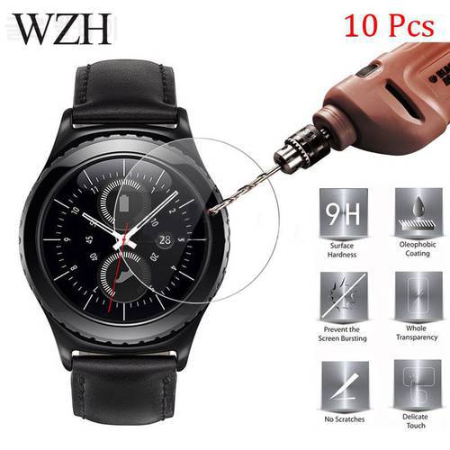 10 Pieces WZH Tempered Glass for Samsung Gear S3 Screen Protector 9H 2.5D 34MM Protection Film for Samsung Gear S3 Glass
