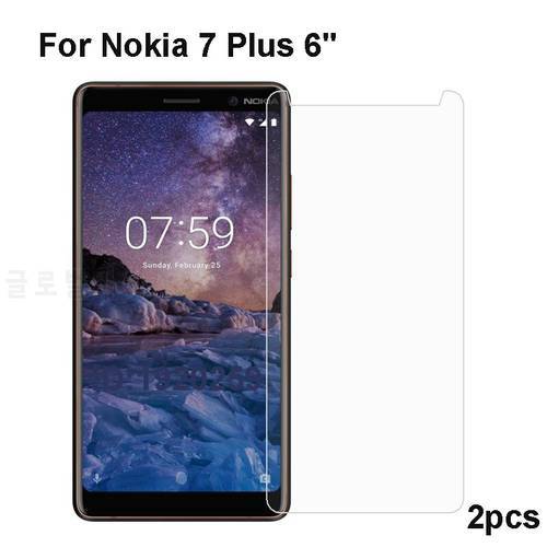 2PCS Tempered Glass For Nokia 7 Plus Screen Protector 2.5D 0.26mm 9H Protection Film For Nokia 7 Plus Nokia7 Plus Tempered Glass