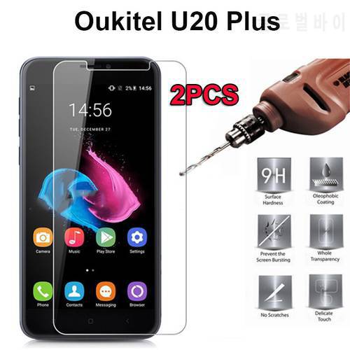 2PCS For Oukitel U20 Plus Glass Film Premium Ultra-thin Front LCD Tempered Glass Film for Oukitel U20 Plus Screen Protector