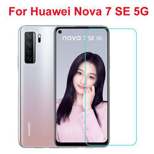 For Huawei nova 7 SE 5G Tempered Glass 9H 2.5D Premium Screen Protector Film For Huawei Nova 7 SE 5G 6.5
