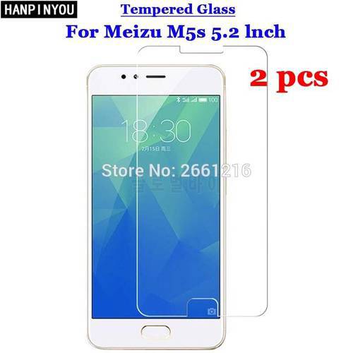 2 Pcs/Lot For Meizu M5s Tempered Glass 9H 2.5D Premium Screen Protector Film For Meizu M5s / Meilan 5s / Blue Charm 5s 5.2